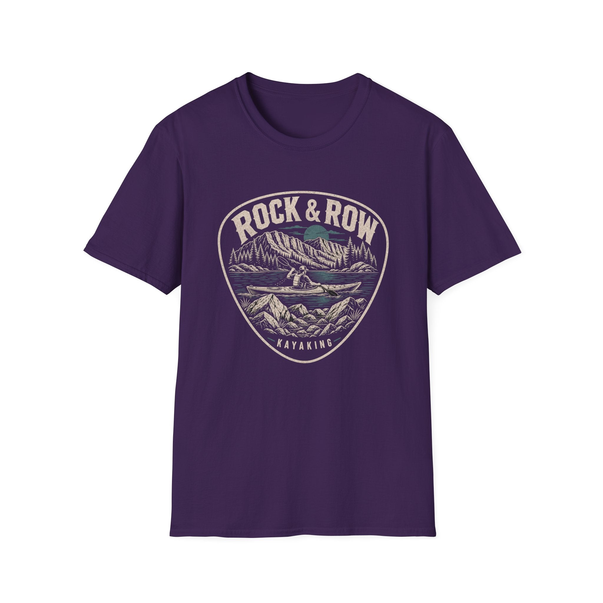 Rock & Row Kayaking T-Shirt — Vintage Outdoor Shirt for Paddlers