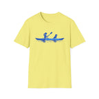 Kayak Tee — Woman Kayaking With Dog Silhouette T-Shirt