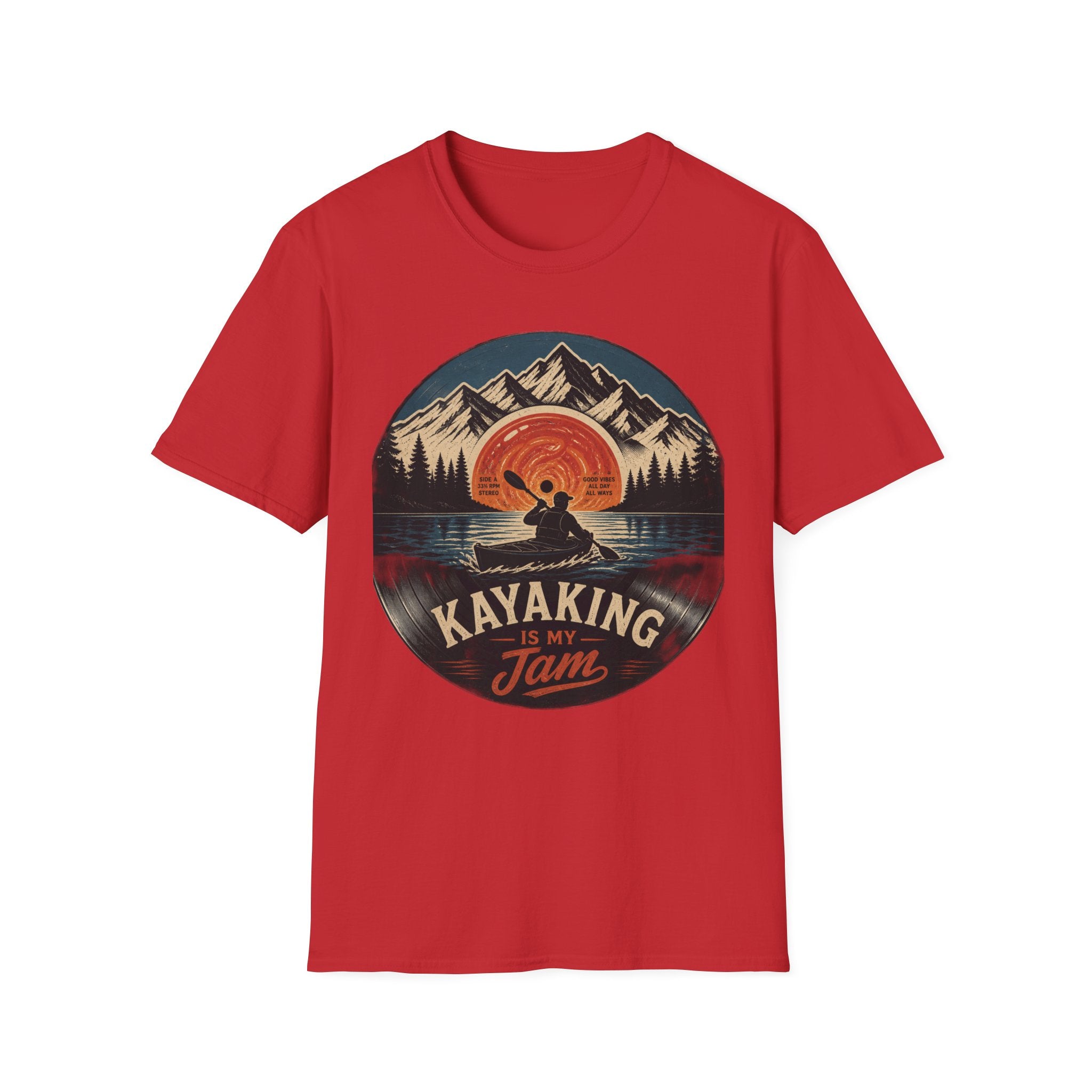 Kayaking Is My Jam T-Shirt — Retro Sunset Kayak Shirt for Paddlers