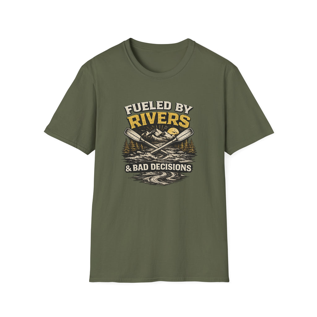 Fueled by Rivers T-Shirt — Kayak & Fishing Outdoor Adventure Tee
