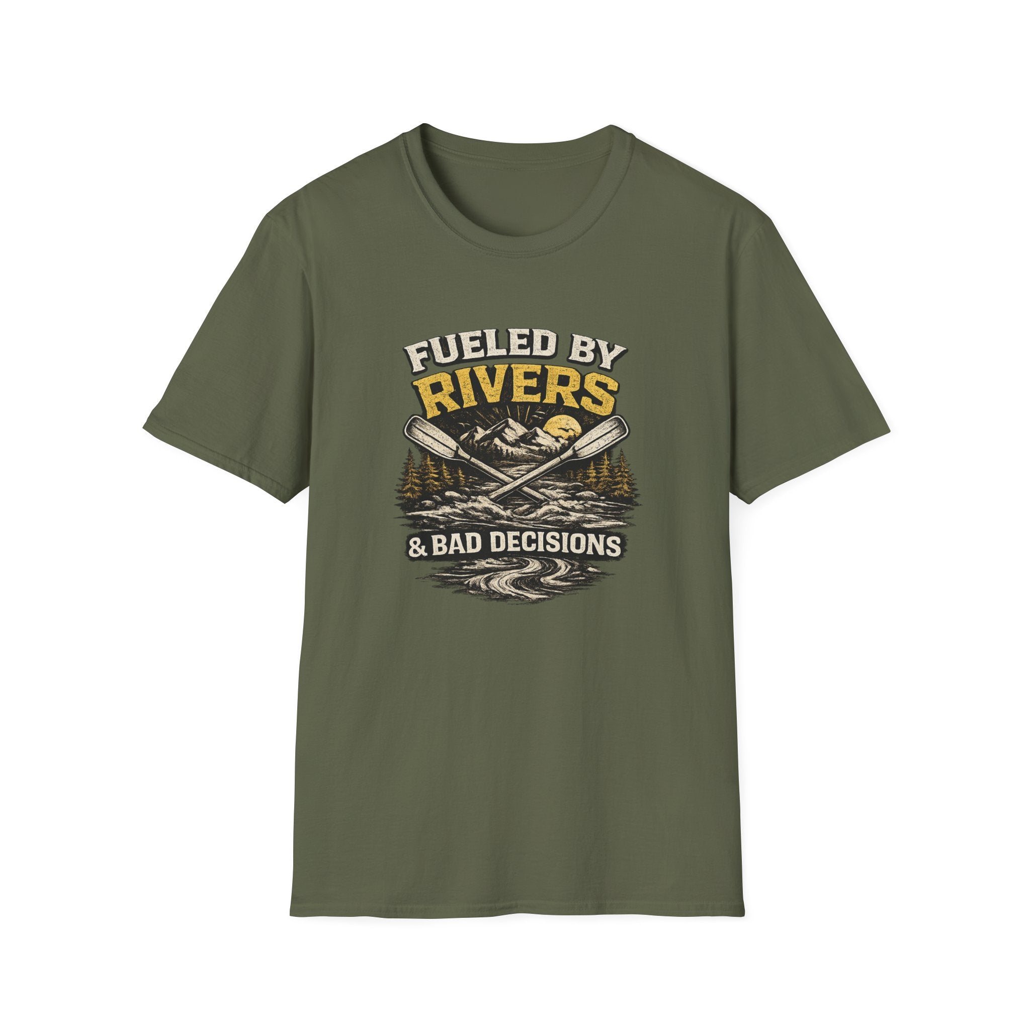Fueled by Rivers T-Shirt — Kayak & Fishing Outdoor Adventure Tee