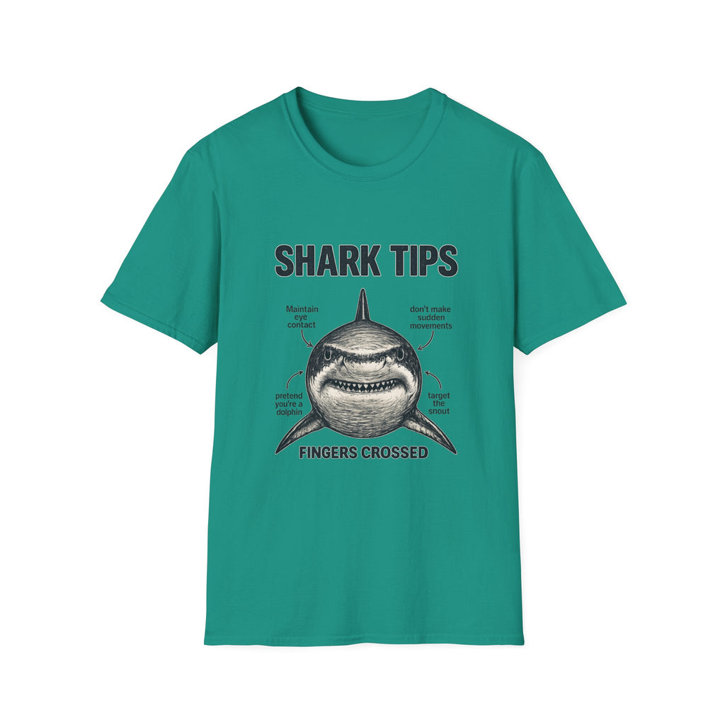 Shark Tips T-Shirt — 'Fingers Crossed' Funny Shark Tee