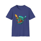 Shaka Kayak Vibes T-Shirt — Tropical Beach Hand Graphic