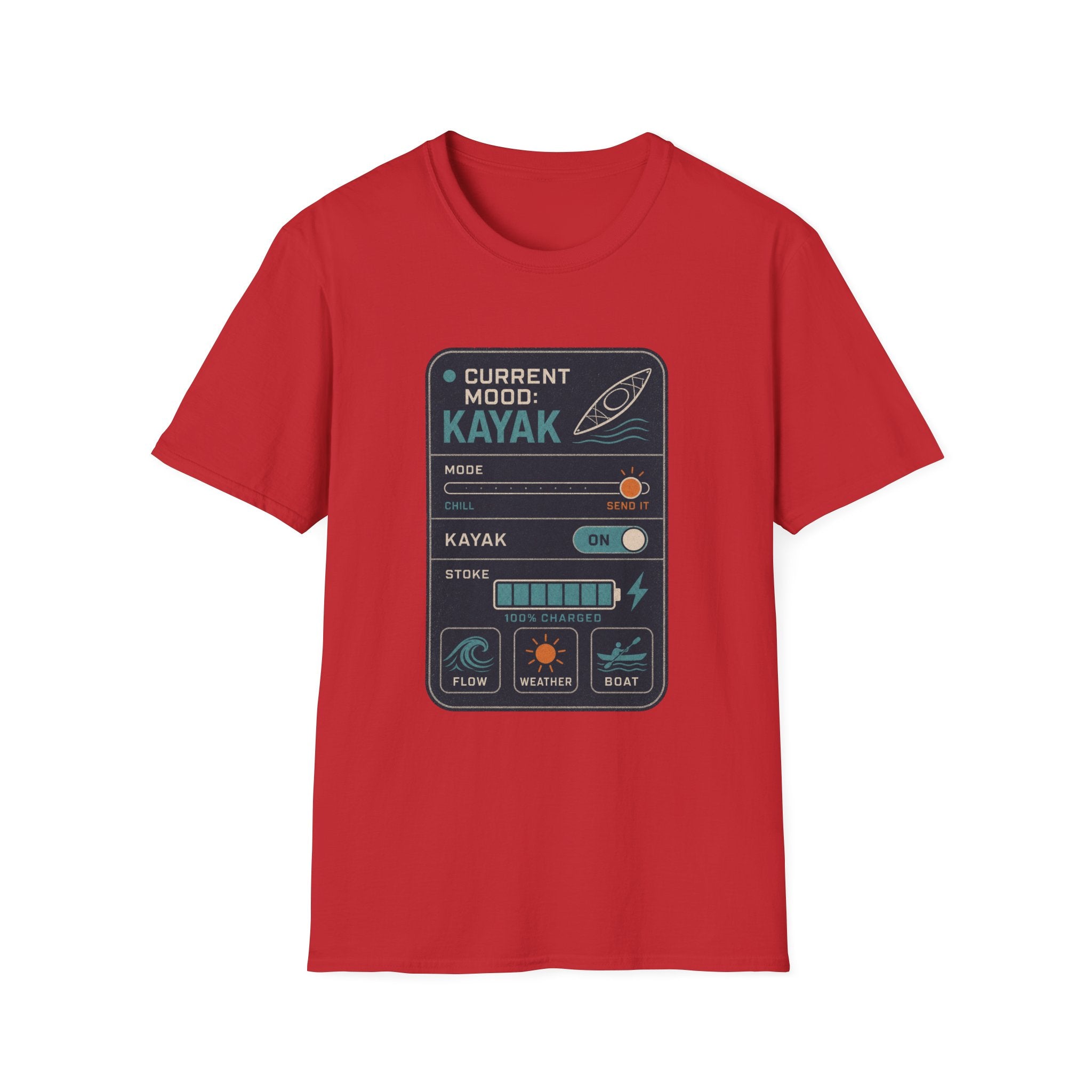 Kayak Mode T‑Shirt – "Current Mood: Kayak" Outdoor Kayaking Tee