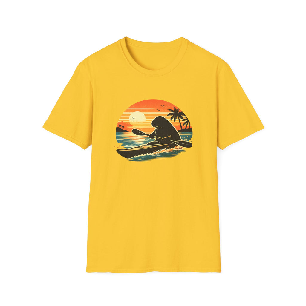 Kayaking Manatee Sunset T-Shirt