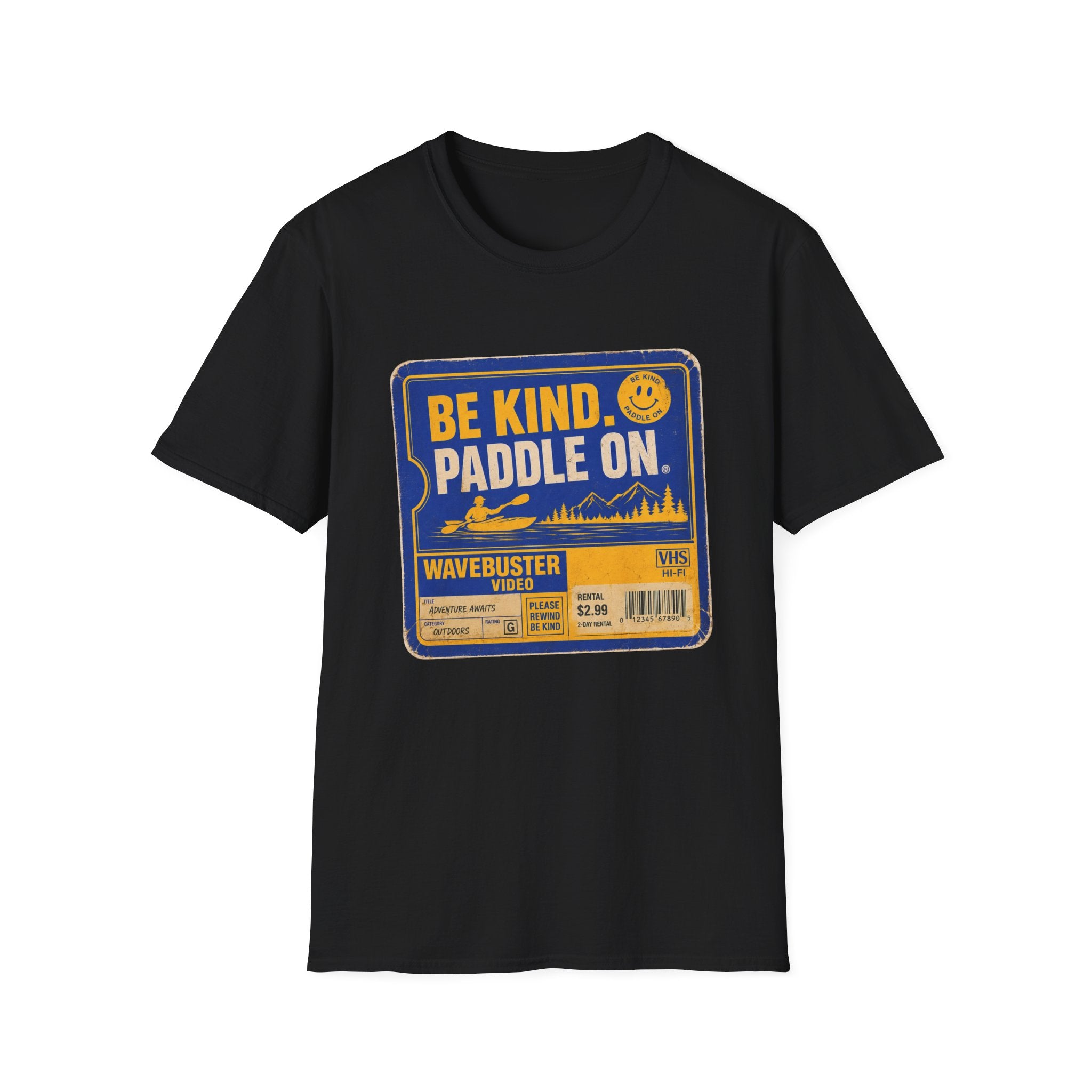 Be Kind Paddle On T-Shirt – Retro Kayaking Tee