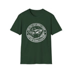Shark Graphic T-Shirt — "You Can't Out Swim a Shark" Retro Fish Design
