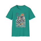 Stay Salty T-Shirt — Retro Kayak Waves Graphic Tee