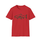 Fishing Graphic T-Shirt — Scenic Fish Illustration
