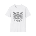 Paddle & Pine T‑Shirt — Rustic Kayak Paddle Outdoor Camping Tee