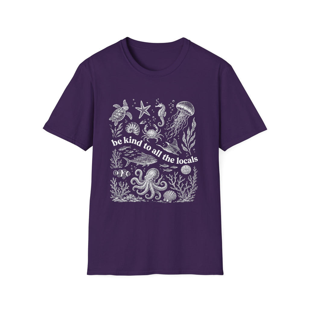 Be Kind to All the Locals Graphic T‑Shirt — Ocean Wildlife Sea Life Tee