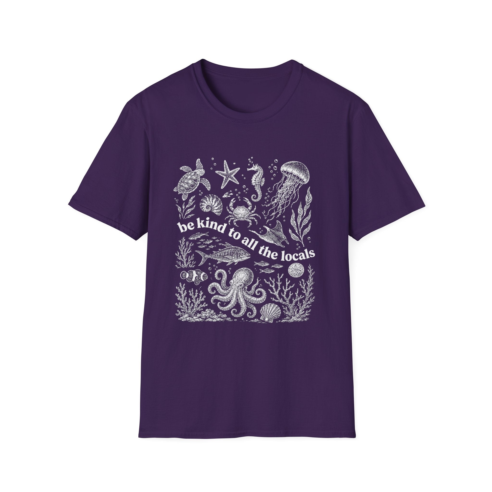 Be Kind to All the Locals Graphic T‑Shirt — Ocean Wildlife Sea Life Tee