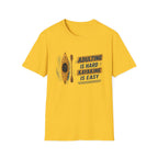 Kayak T-Shirt — "Adulting Is Hard, Kayaking Is Easy" Outdoor Kayaking  Tee