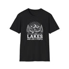 Lake Canoe T-Shirt — "I Like Lakes and Like 3 People" Outdoor Camping Shirt