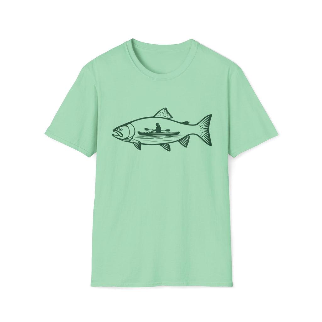 Fishing Graphic T-Shirt — Scenic Fish Illustration