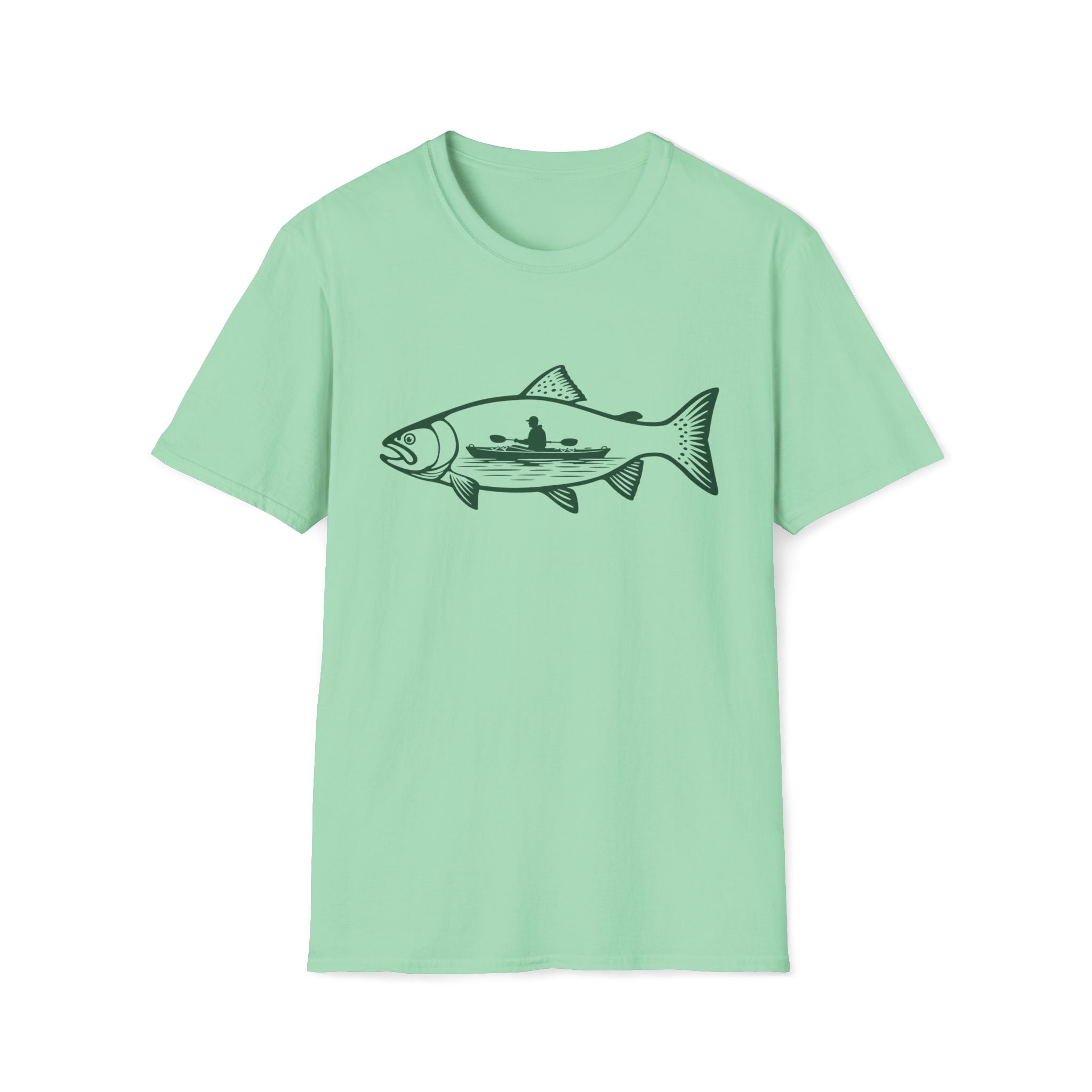 Fishing Graphic T-Shirt — Scenic Fish Illustration