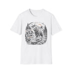 Into The Wild Flow Bear T‑Shirt — Fishing Nature Graphic Tee
