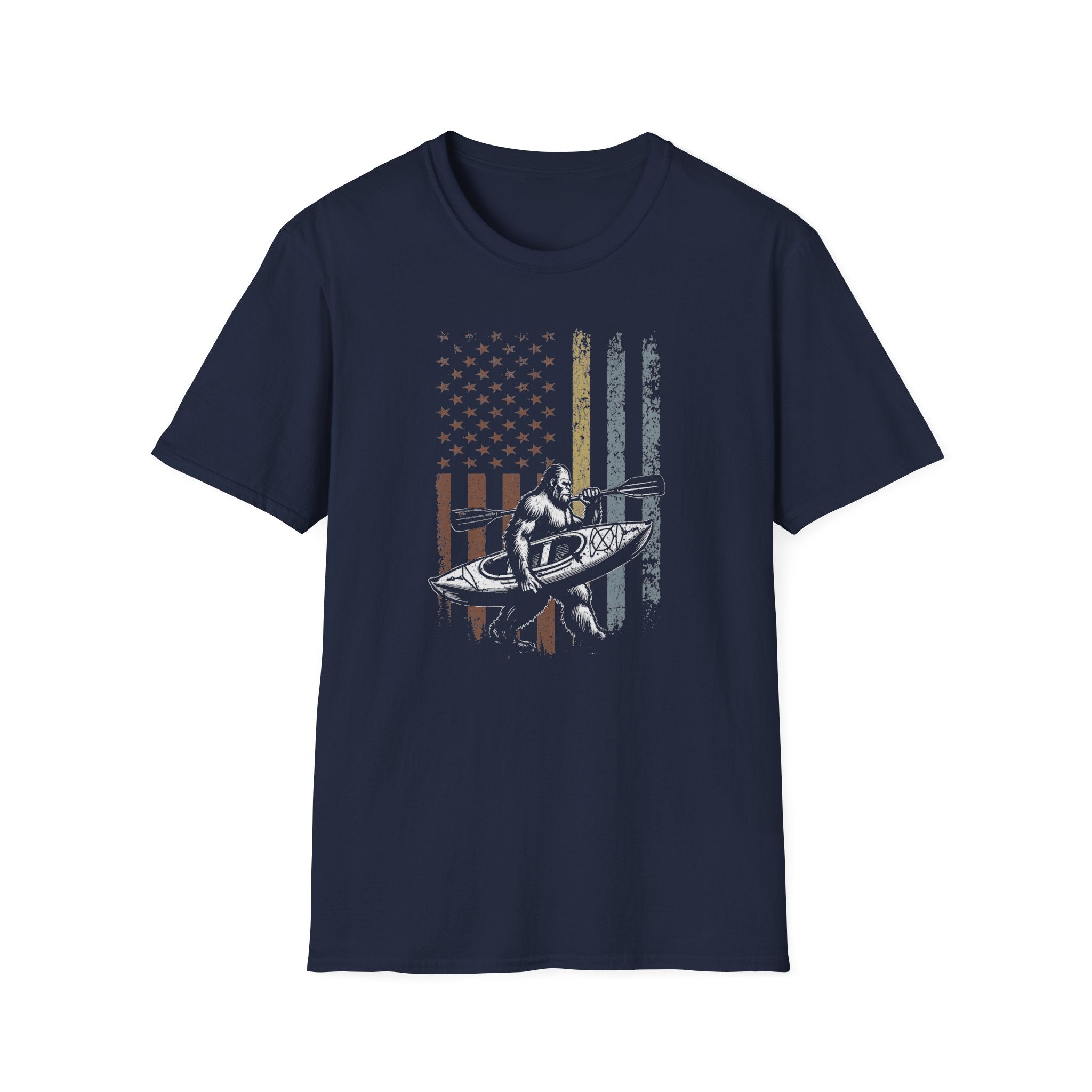 Kayak American Flag T-Shirt