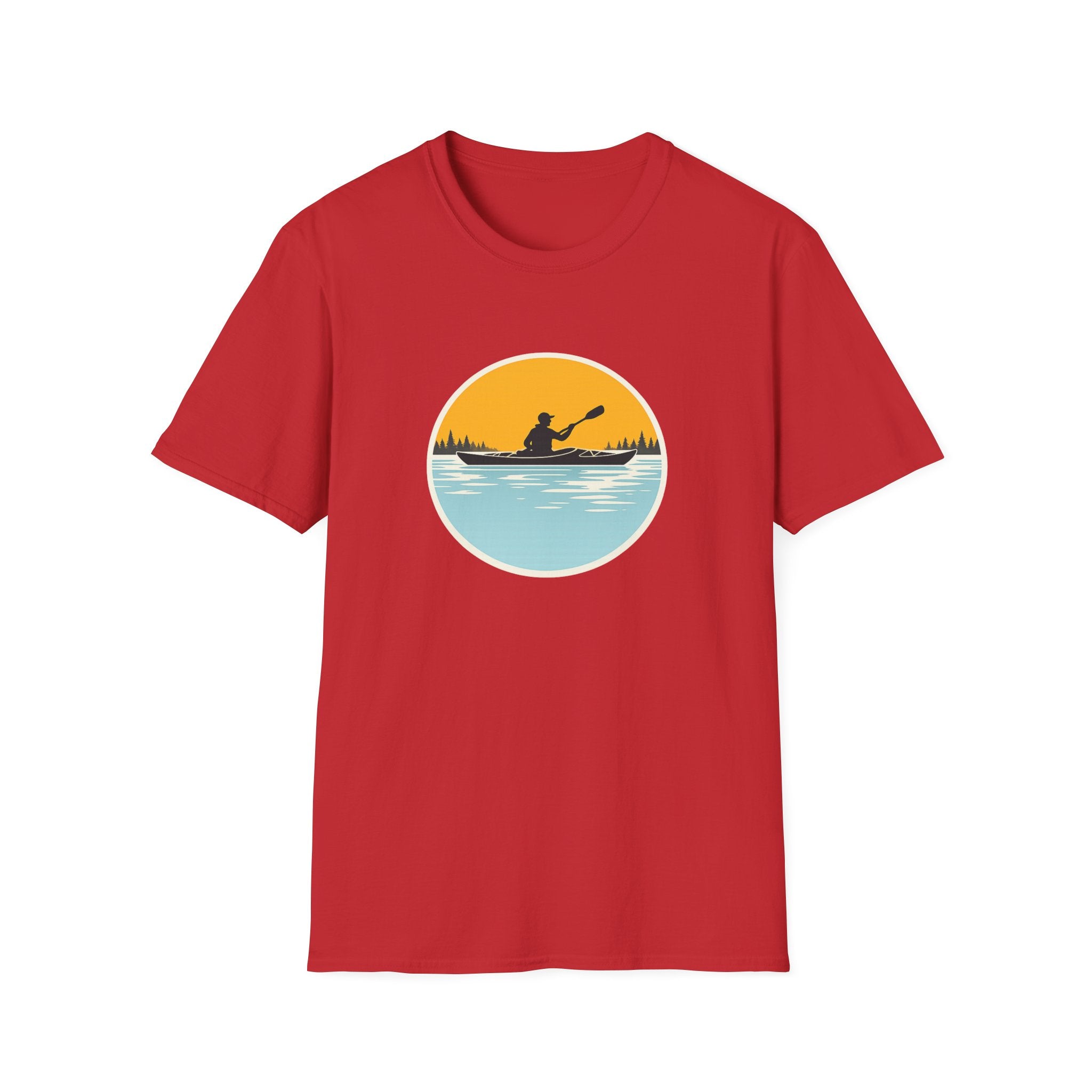 Kayaking Sunset T-Shirt — Paddle Silhouette Tee
