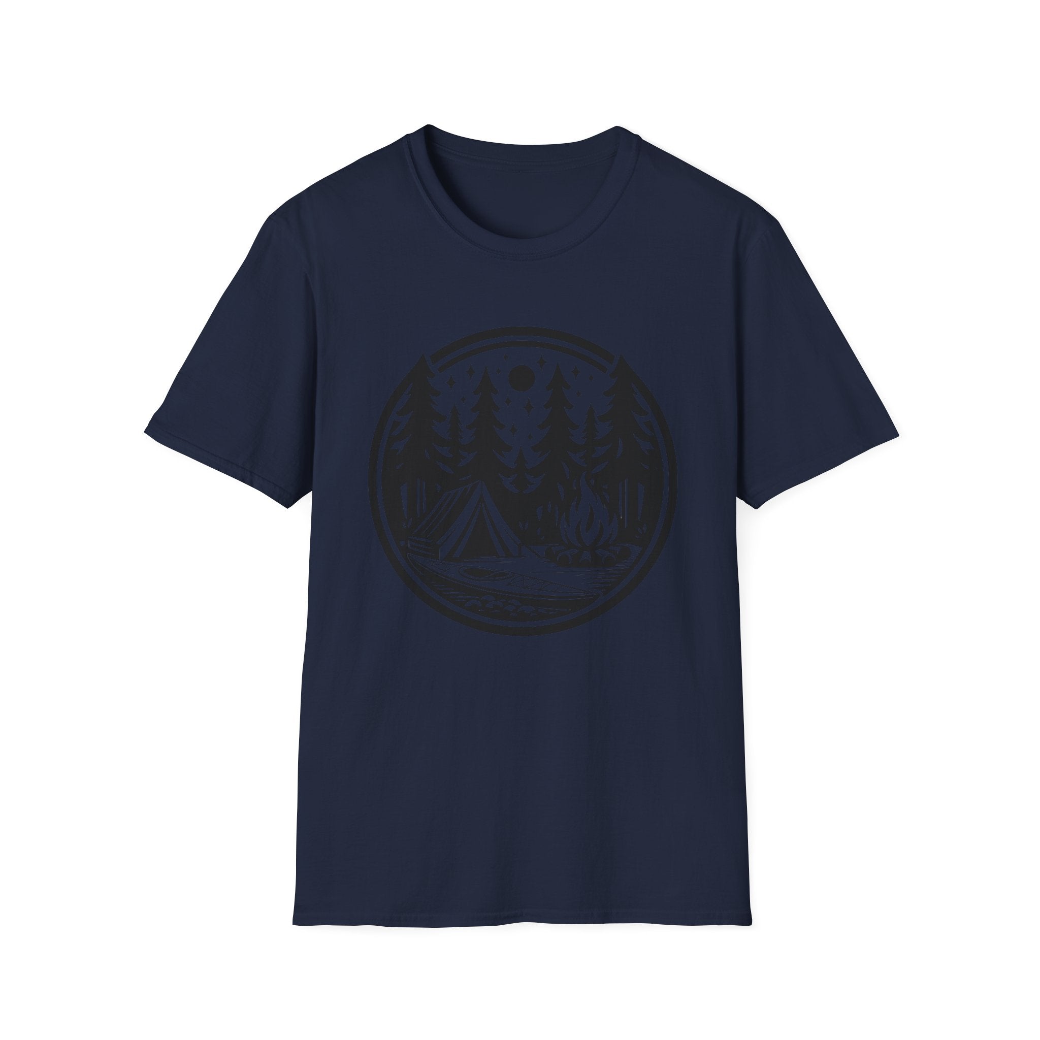 Camping Circle Outdoor Graphic T-Shirt