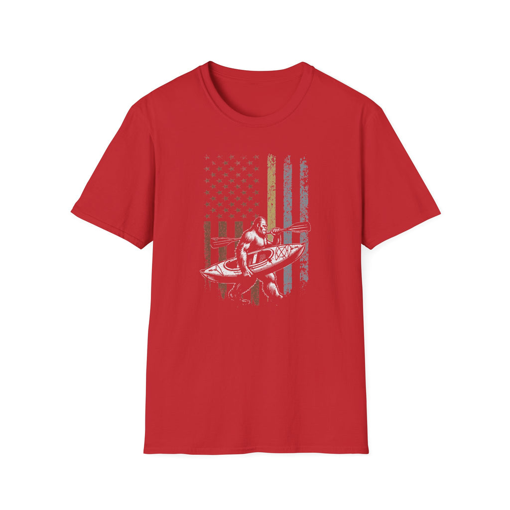 Kayak American Flag T-Shirt