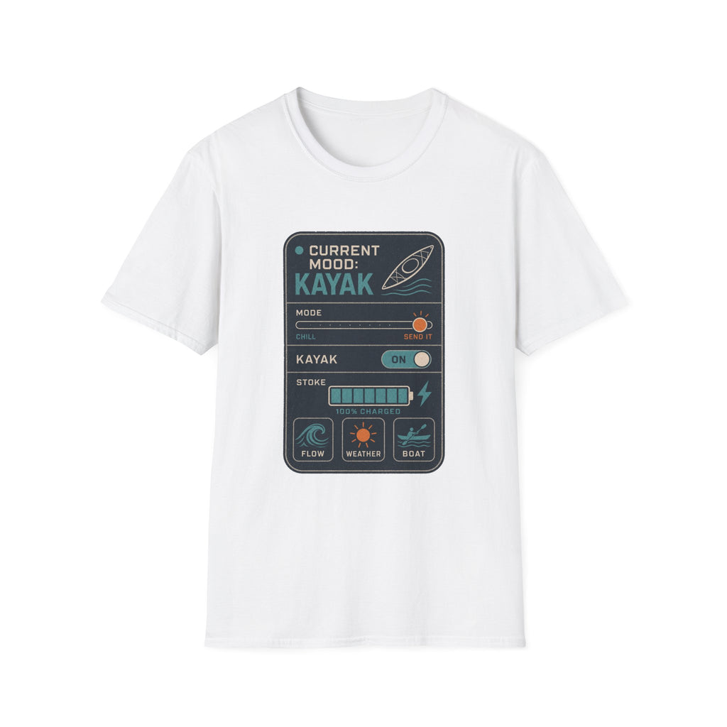 Kayak Mode T‑Shirt – "Current Mood: Kayak" Outdoor Kayaking Tee