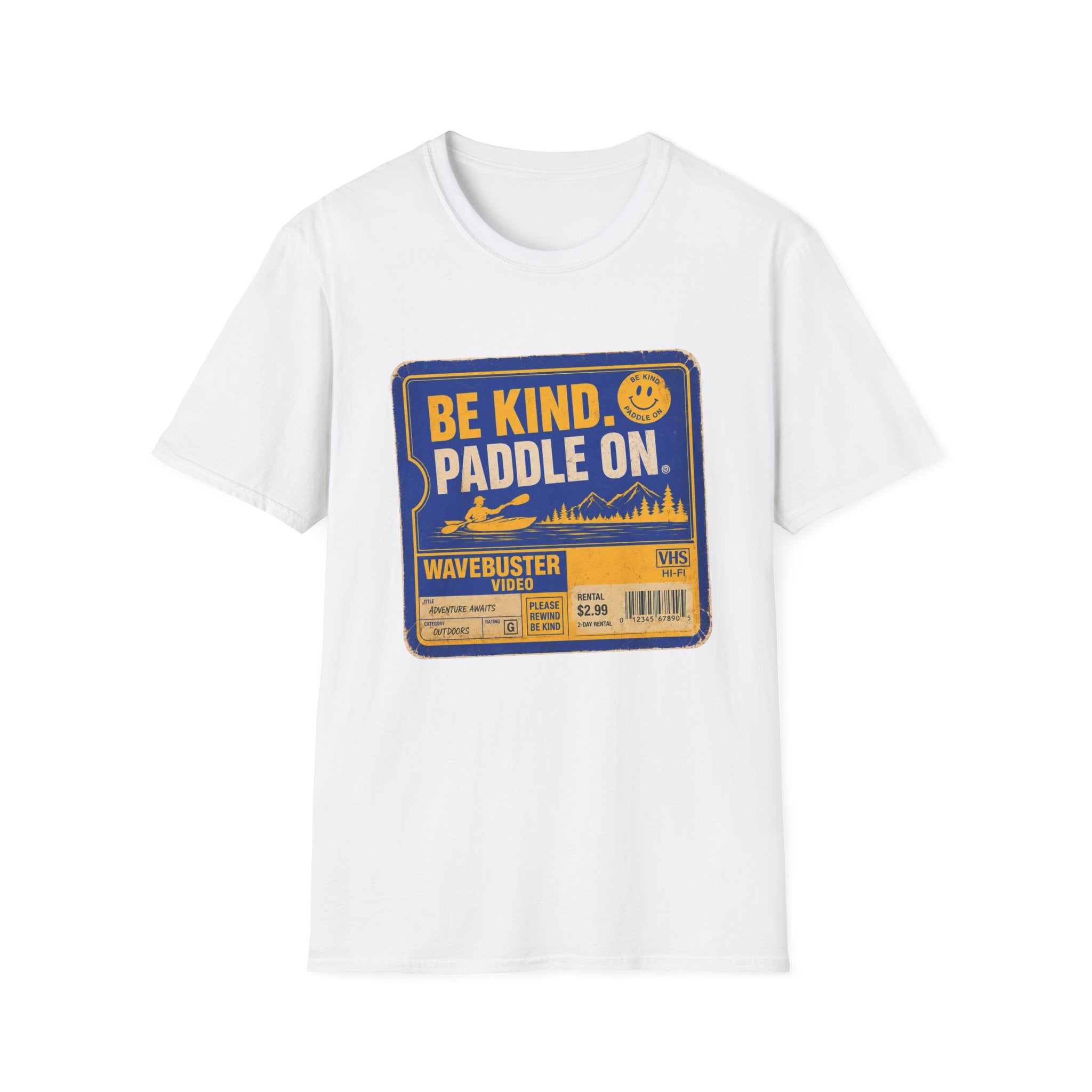 Be Kind Paddle On T-Shirt – Retro Kayaking Tee